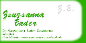 zsuzsanna bader business card